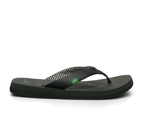 Sanuk Womens Yoga Mat Black Flip Flops | ULZBNQ637